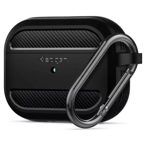 Spigen Rugged Armor compatible avec &eacute;tui en TPU AirPods Pro - &Eacute;tui de rangement noir