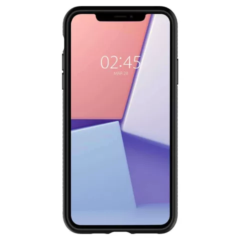 Coque Spigen Liquid Air TPU compatible avec iPhone 11 Pro Max - Triangle Noir