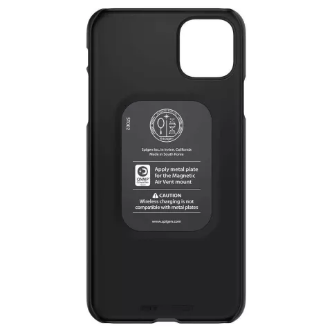 Coque iPhone 11 Pro Max Spigen Thin Fit Plastic - Noire Fine Lightweight