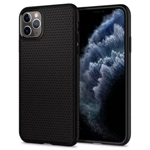 Coque Spigen Liquid Air TPU compatible avec iPhone 11 Pro - Protection Noire