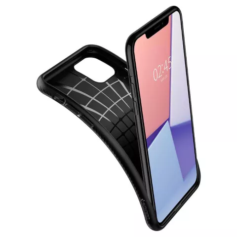 Coque Spigen Liquid Air TPU compatible avec iPhone 11 Pro - Protection Noire