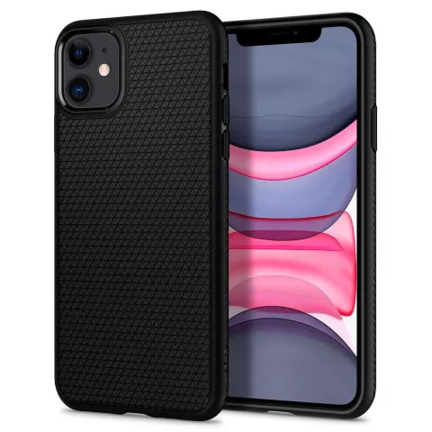 Coque Spigen Liquid Air TPU compatible avec iPhone 11 - Noir