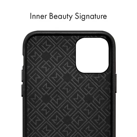 Coque iPhone 11 Pro Max Spigen La Manon Calin Leather - Protection Noire