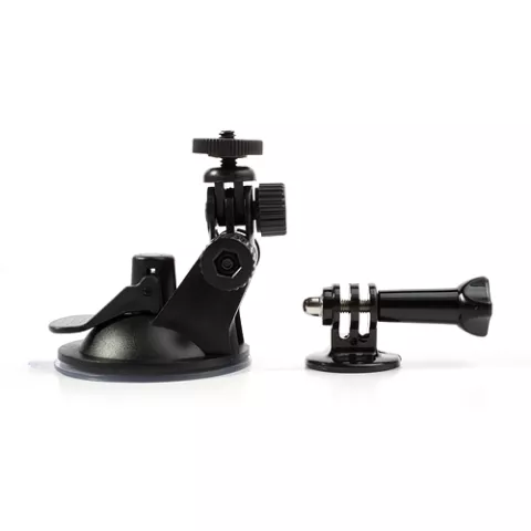 Support rotatif &agrave; ventouse pour voiture avec support de tr&eacute;pied compatible avec GoPro Action Cam - Noir