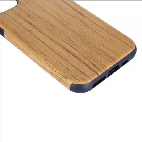 Coque en Wood Texture pour iPhone 12 et iPhone 12 Pro - marron