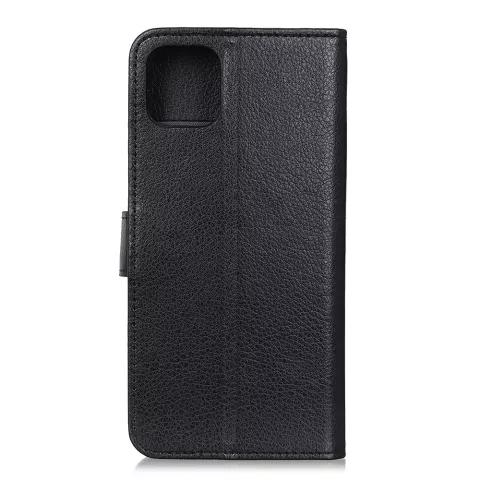 &Eacute;tui portefeuille en cuir artificiel compatible avec iPhone 12 Pro Max - noir