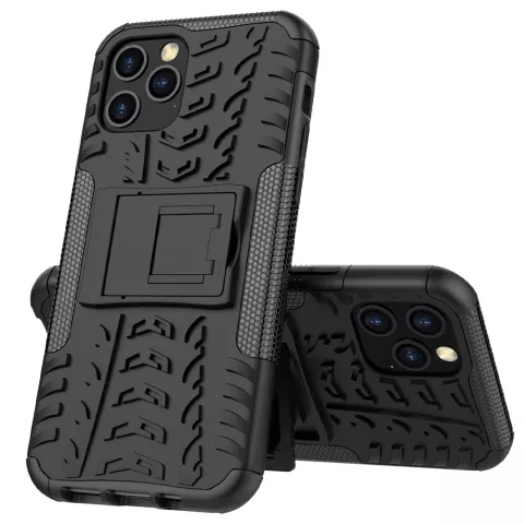 Coque en antichoc et TPU antichoc pour iPhone 12 et iPhone 12 Pro - Noire