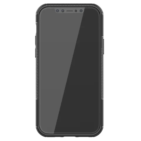 Coque en plastique antichoc et TPU absorbant les chocs compatible avec iPhone 12 et iPhone 12 Pro - noir