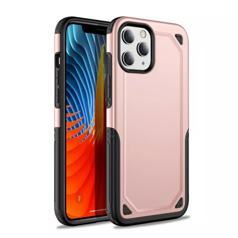 Coque Pro Armor en plastique et TPU absorbant les chocs compatible avec iPhone 12 mini - rose