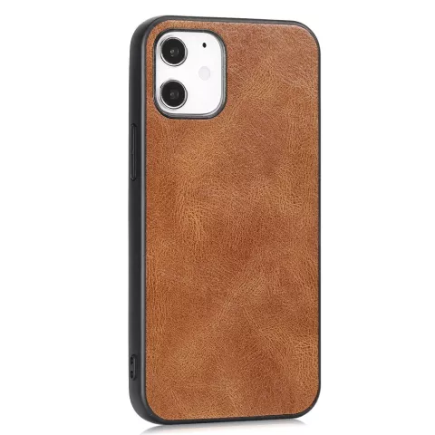 &Eacute;tui en similicuir aspect cuir pour iPhone 12 mini - marron