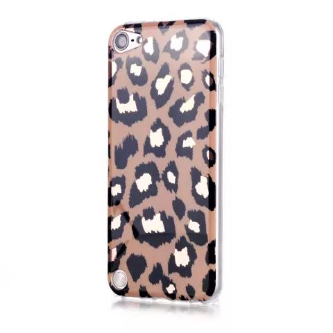 Coque en TPU imprim&eacute; l&eacute;opard compatible avec iPod Touch 5, 6 et 7 - beige