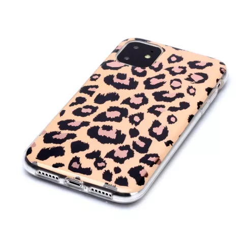 Coque en TPU &agrave; imprim&eacute; l&eacute;opard compatible avec iPhone 12 et &agrave; l&#039;iPhone 12 Pro - beige