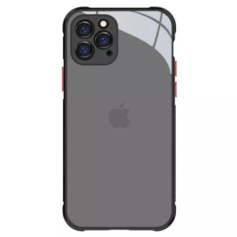 Coque en plastique transparent compatible avec iPhone 12 et &agrave; l&#039;iPhone 12 Pro - transparente avec du noir