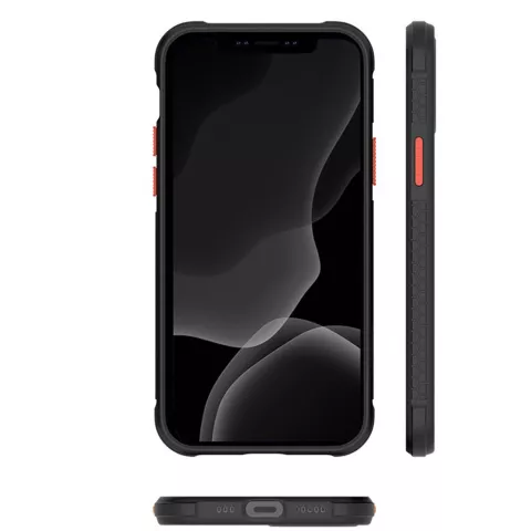 Coque en plastique transparent compatible avec iPhone 12 et &agrave; l&#039;iPhone 12 Pro - transparente avec du noir