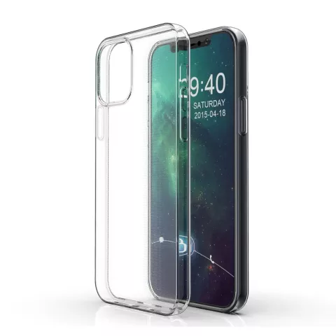 Coque en TPU compatible avec iPhone 12 et iPhone 12 Pro - transparente