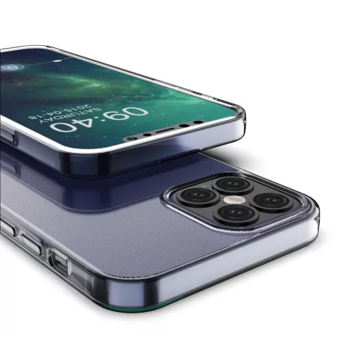 Coque en TPU compatible avec iPhone 12 et iPhone 12 Pro - transparente