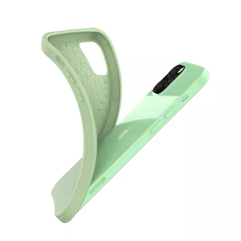 Coque souple en TPU compatible avec iPhone 12 et iPhone 12 Pro - vert