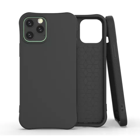 Coque souple en TPU compatible avec iPhone 12 et iPhone 12 Pro - noir