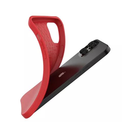Coque souple en TPU compatible avec iPhone 12 Pro Max - rouge