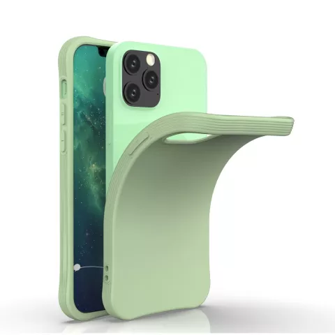 Coque souple en TPU compatible avec iPhone 12 Pro Max - vert