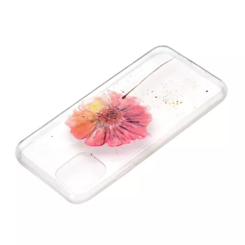 Coque florale en TPU compatible avec iPhone 12 Pro Max - transparente