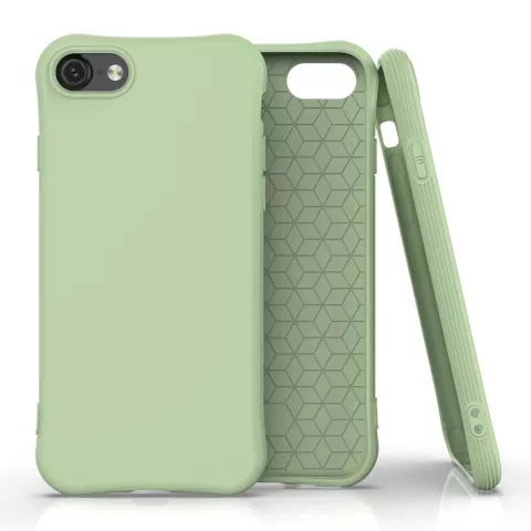 Coque souple en TPU compatible avec iPhone 7, iPhone 8 et iPhone SE 2020 SE 2022 - vert