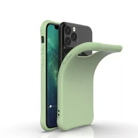 Coque souple en TPU compatible avec iPhone 11 Pro - vert