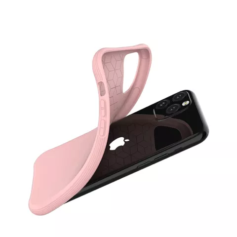 Coque souple en TPU compatible avec iPhone 11 Pro - rose