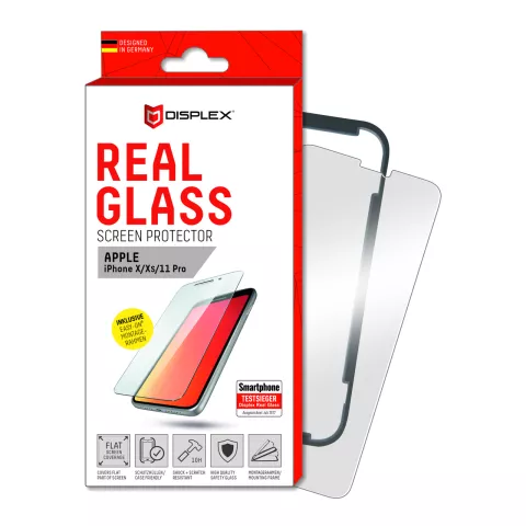 Displex Real Glass Protecteur de verre compatible avec iPhone 11 Pro XS