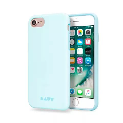 LAUT Coque en plastique pastel compatible avec iPhone 6, 6s, 7, 8 et SE 2020 SE 2022 - bleu