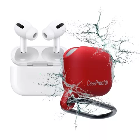 Bo&icirc;tier &eacute;tanche CaseProof AirPods Pro - Rouge 1 m&egrave;tre