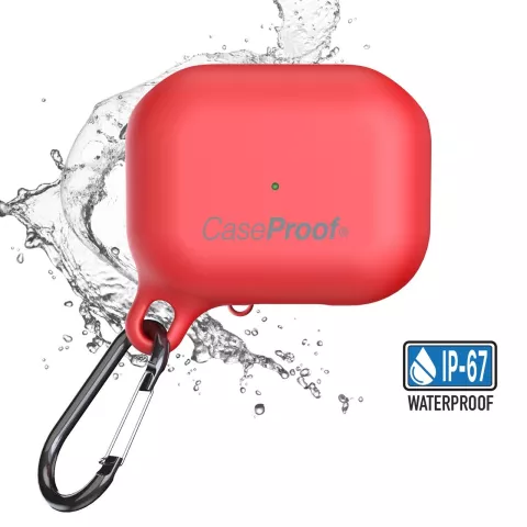 &Eacute;tui r&eacute;sistant &agrave; l&#039;eau CaseProof compatible avec AirPods Pro - Rouge 1 m&egrave;tre