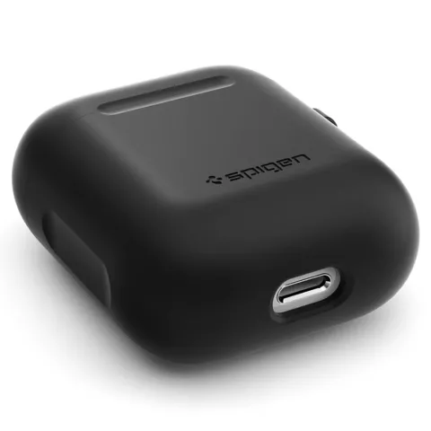 &Eacute;tui Spigen en silicone compatible avec AirPods - Mousqueton noir