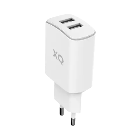 Adaptateur secteur XQISIT 4,8A 2 ports USB-A - Blanc