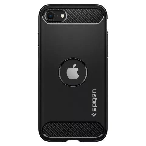 Coque Spigen Rugged Armor Air Cushion Technology pour iPhone 7, 8 et iPhone SE 2020 SE 2022 - Noire