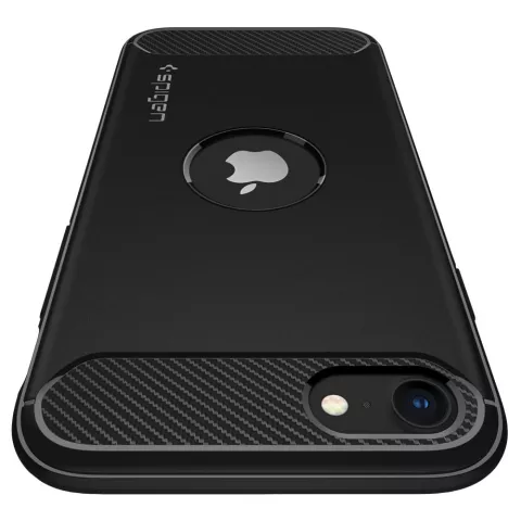 Coque Spigen Rugged Armor Air Cushion Technology pour iPhone 7, 8 et iPhone SE 2020 SE 2022 - Noire