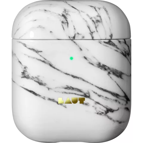 Laut Huex Element adapt&eacute; au bo&icirc;tier AirPods - Marbre Blanc