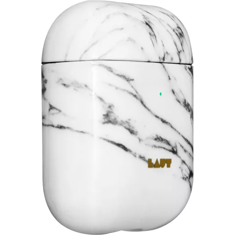 Laut Huex Element adapt&eacute; au bo&icirc;tier AirPods - Marbre Blanc