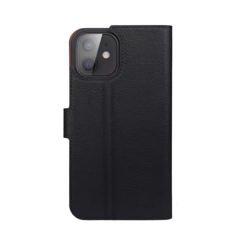 Xqisit Slim Wallet Selection Coque en plastique Anti Bac compatible avec iPhone 12 mini - noir