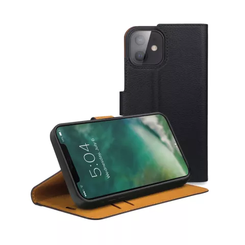 Xqisit Slim Wallet Selection Coque en plastique Anti Bac compatible avec iPhone 12 mini - noir