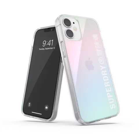 Superdry Snap Case Coque en transparent pour iPhone 12 mini - holographique