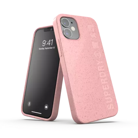 Coque en Superdry Snap Case Compostable Materials pour iPhone 12 mini - Rose
