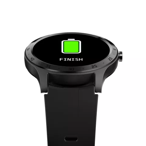 XQISIT Smartwatch Health fonctions et 6 fonctions sportives - Black Metal