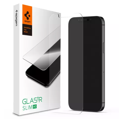 Spigen Glassprotector iPhone 12 Pro Max - Protection contre la duret&eacute; 9H