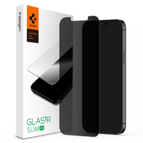 Spigen Glass Protector Privacy Coating compatible avec iPhone 12 et 12 Pro - Protection