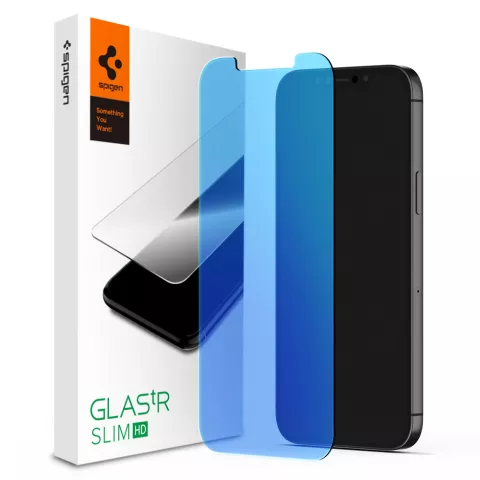 Spigen Glass Protector Anti Blue Light compatible avec iPhone 12 mini - Protection 9H