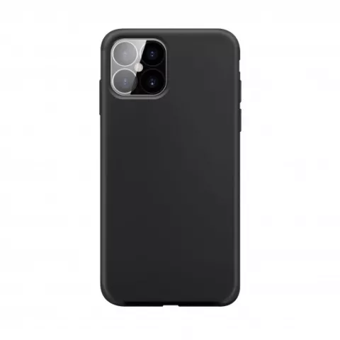Xqisit Coque en silicone Coque en silicone Anti Bac compatible avec iPhone 12 Pro Max - noir
