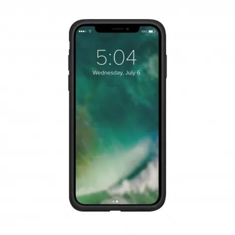 Xqisit Coque en silicone Coque en silicone Anti Bac compatible avec iPhone 12 Pro Max - noir