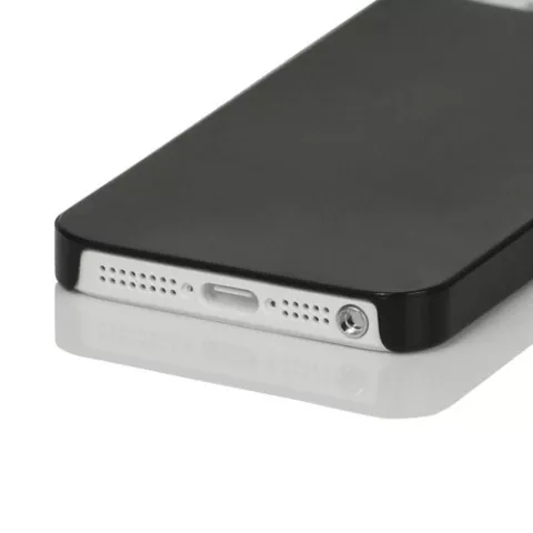 Coque rigide noire robuste compatible avec iPhone 5/5s et SE 2016. Coque noire