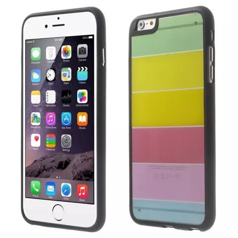 Coque transparente color&eacute;e compatible avec iPhone 6 Plus iPhone 6s Plus Rainbow Stripes